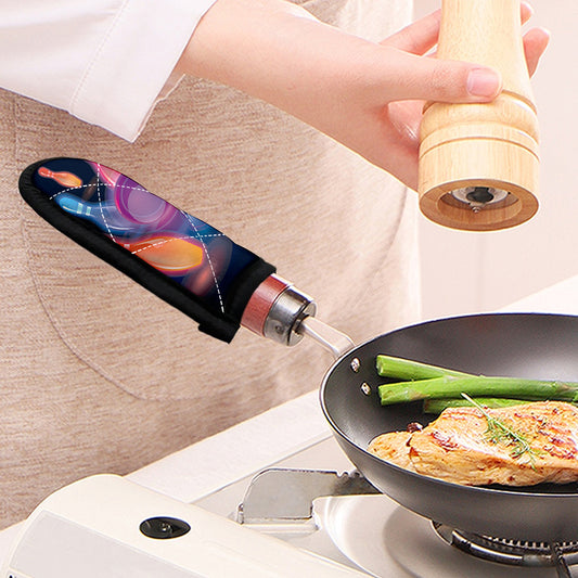Light Up Bowling Pins Print Skillet Handle Cover