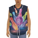 Light Up Bowling Pins Print Sleeveless Baseball Jersey