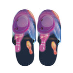 Light Up Bowling Pins Print Slippers