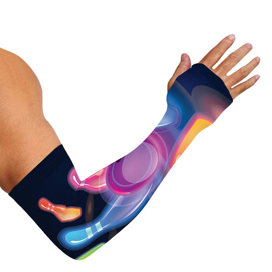 Light Up Bowling Pins Print Sun Protection Arm Sleeves