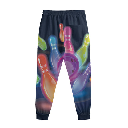 Light Up Bowling Pins Print Sweatpants