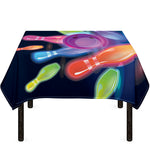 Light Up Bowling Pins Print Tablecloth
