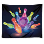 Light Up Bowling Pins Print Tapestry