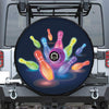 Light Up Bowling Pins Print Tire Cover With Camera Hole