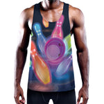 Light Up Bowling Pins Print Training Tank Top