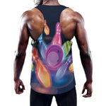 Light Up Bowling Pins Print Training Tank Top