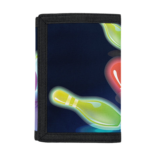 Light Up Bowling Pins Print Trifold Wallet