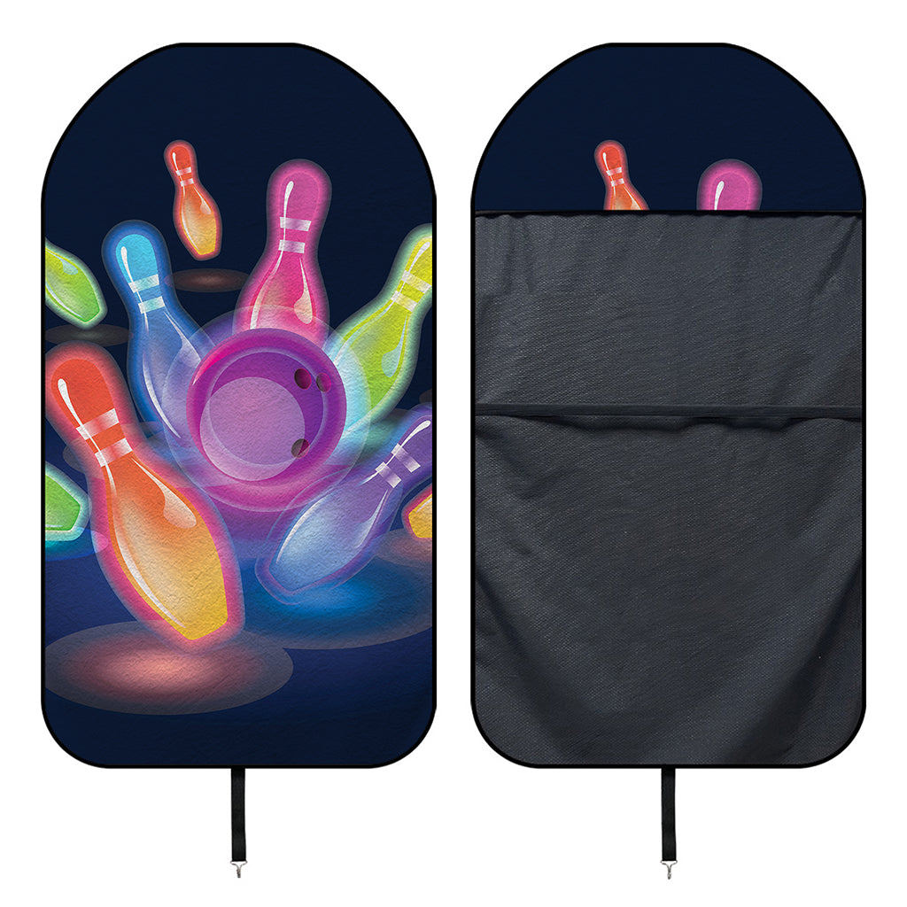 Light Up Bowling Pins Print Waterproof Car Seat Cover