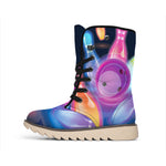 Light Up Bowling Pins Print Winter Boots