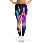 Light Up Bowling Pins Print Women's Leggings