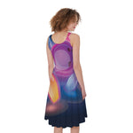 Light Up Bowling Pins Print Women's Sleeveless Dress
