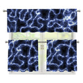 Lightning Chain Print 3 Piece Kitchen Curtains