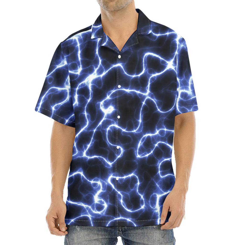 Lightning Chain Print Aloha Shirt