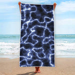 Lightning Chain Print Beach Towel