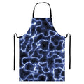 Lightning Chain Print Bib Apron With Pocket