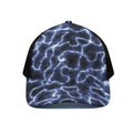Lightning Chain Print Black Mesh Trucker Hat