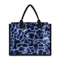 Lightning Chain Print Canvas Tote Bag