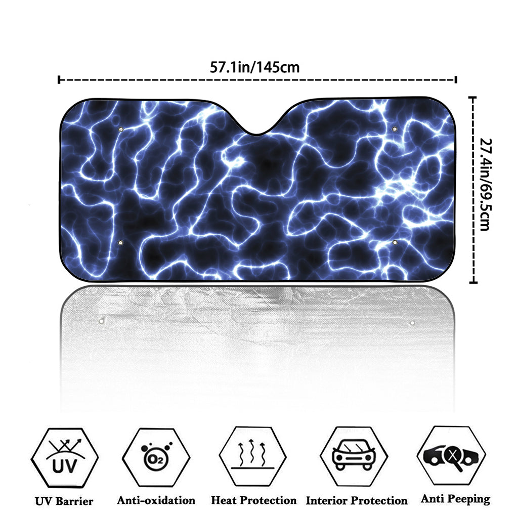 Lightning Chain Print Car Windshield Sun Shade