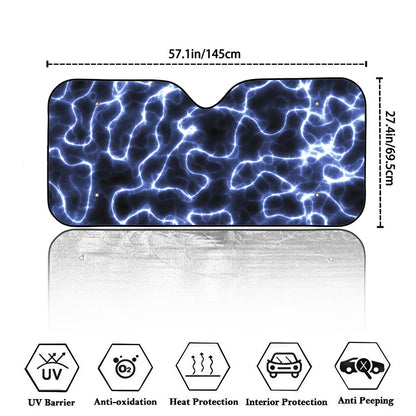 Lightning Chain Print Car Windshield Sun Shade