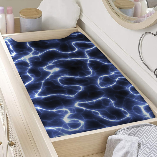 Lightning Chain Print Changing Pad Cover