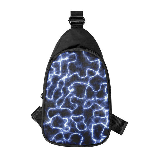 Lightning Chain Print Chest Bag