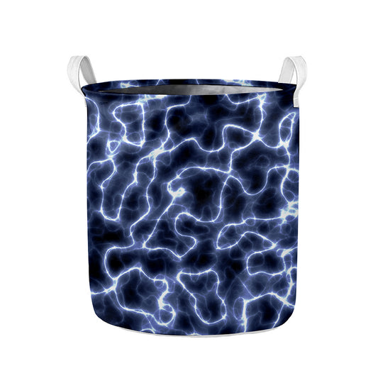 Lightning Chain Print Collapsible Laundry Basket