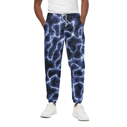 Lightning Chain Print Cotton Pants