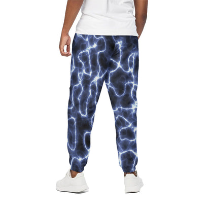 Lightning Chain Print Cotton Pants
