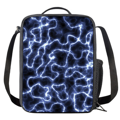 Lightning Chain Print Crossbody Lunch Bag