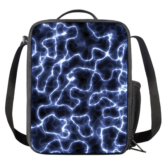 Lightning Chain Print Crossbody Lunch Bag