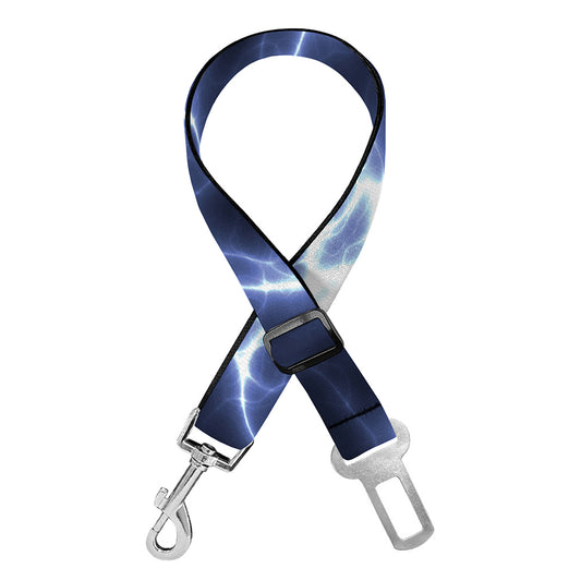 Lightning Chain Print Dog Seat Belt