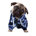 Lightning Chain Print Dog Zip Up Hoodie