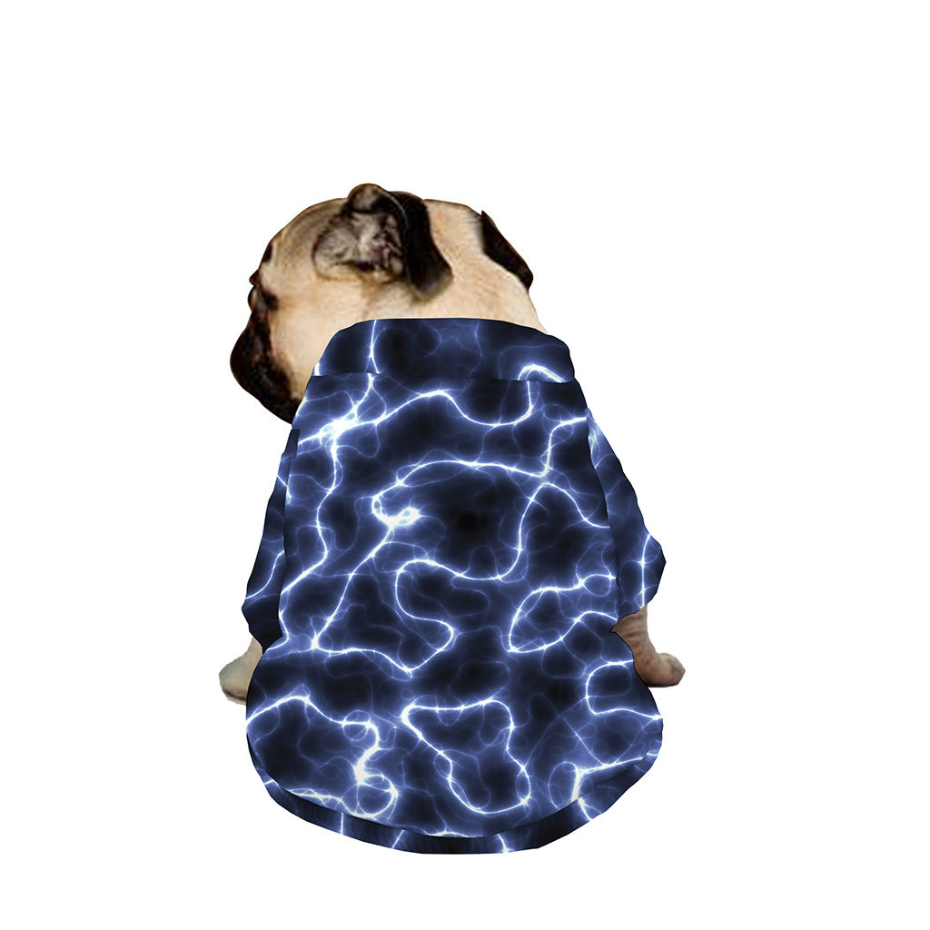 Lightning Chain Print Dog Zip Up Jacket