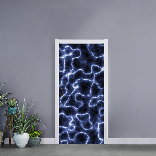 Lightning Chain Print Door Sticker
