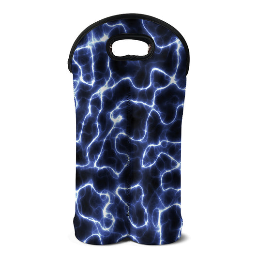 Lightning Chain Print Double Neoprene Wine Tote