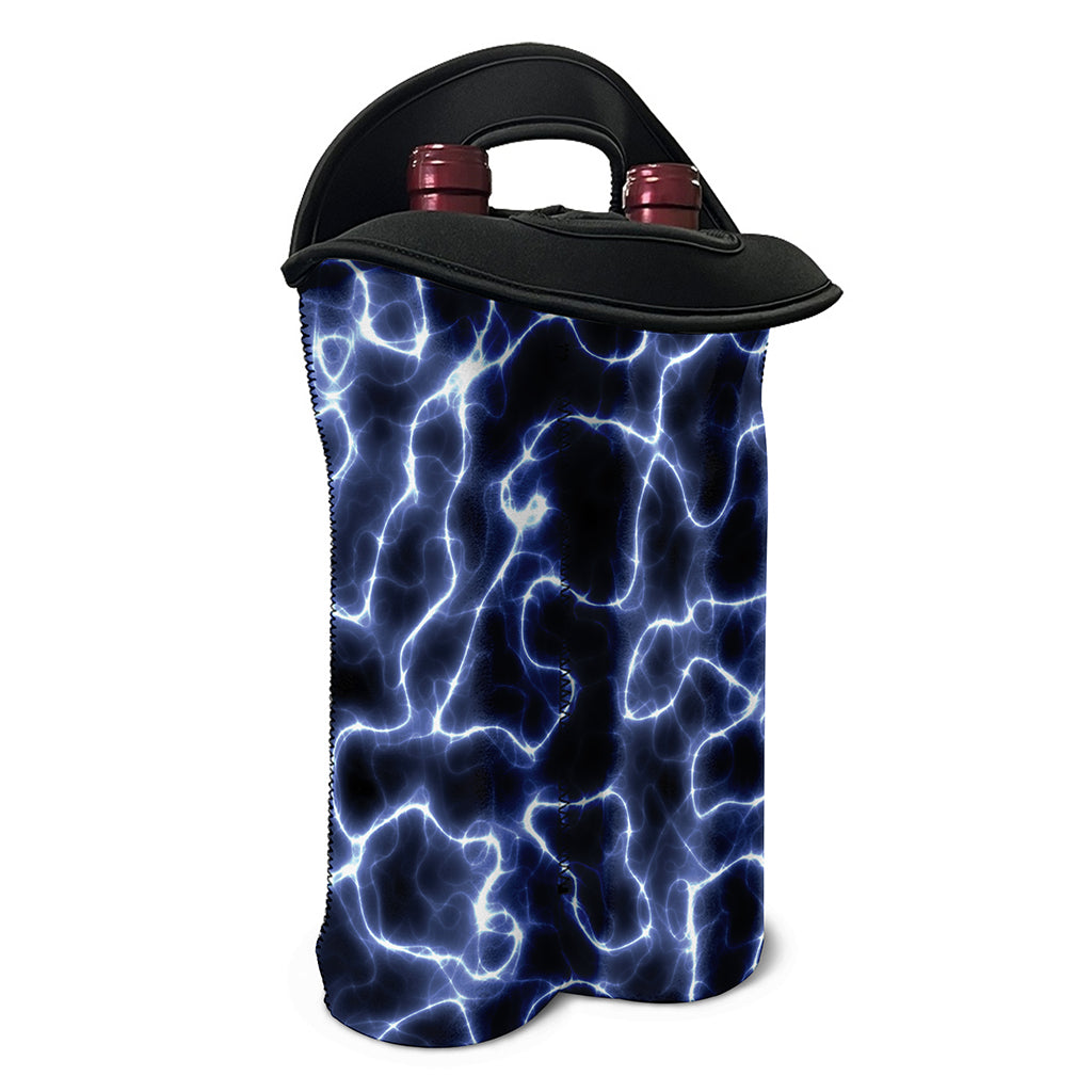 Lightning Chain Print Double Neoprene Wine Tote