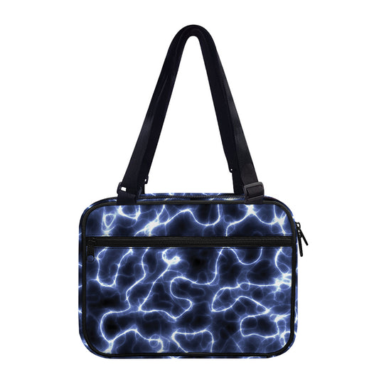 Lightning Chain Print Double Strap Bible Bag