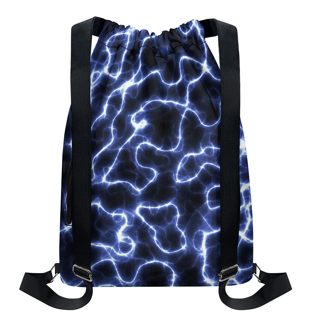 Lightning Chain Print Drawstring Backpack