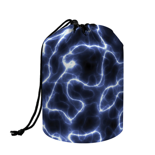 Lightning Chain Print Drawstring Makeup Bag