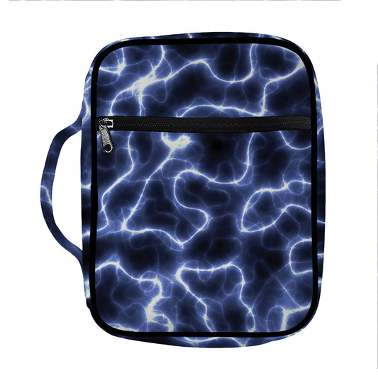 Lightning Chain Print Front Pocket Bible Bag