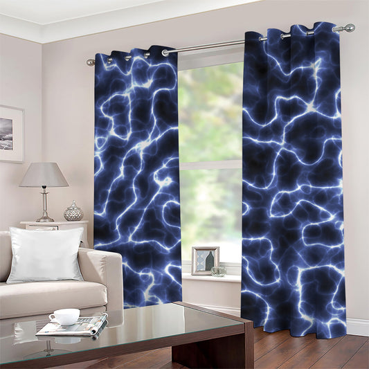 Lightning Chain Print Grommet Curtains