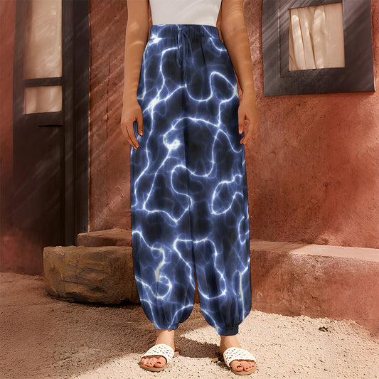 Lightning Chain Print Harem Pants