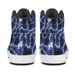 Lightning Chain Print High Top Leather Sneakers