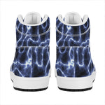 Lightning Chain Print High Top Leather Sneakers