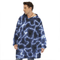 Lightning Chain Print Hoodie Blanket