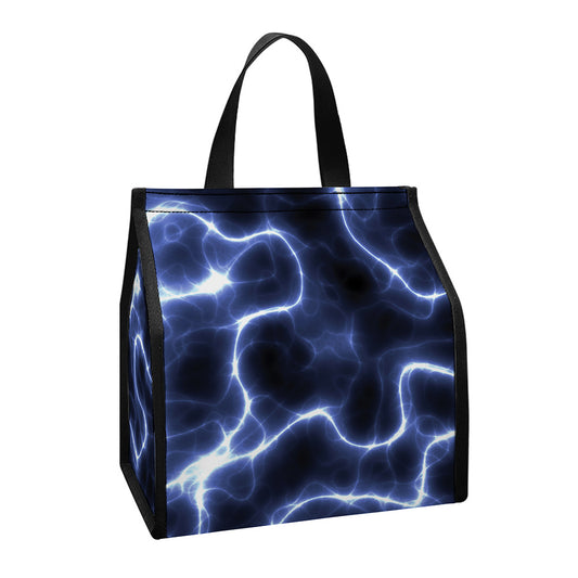 Lightning Chain Print Insulated Lunch Tote
