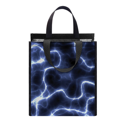 Lightning Chain Print Insulated Lunch Tote