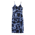 Lightning Chain Print Jersey Midi Cami Dress