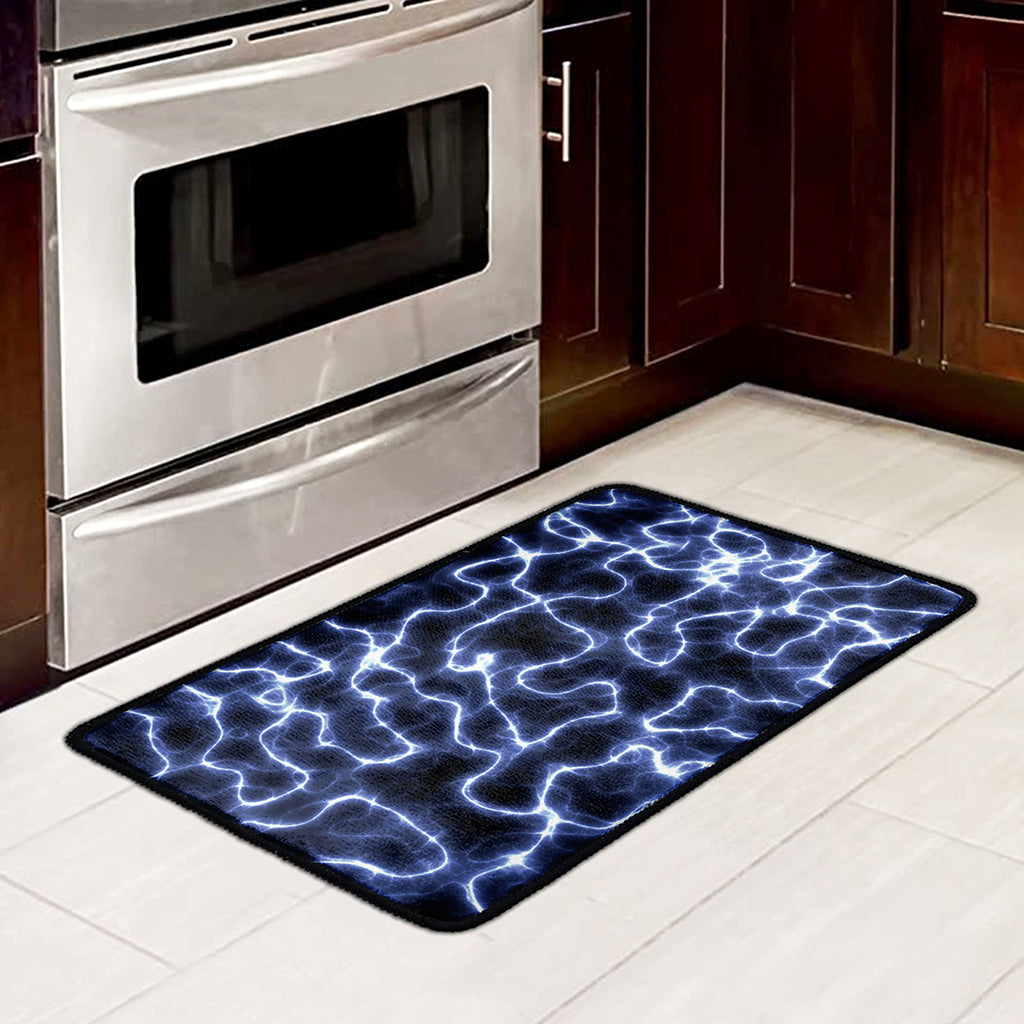 Lightning Chain Print Kitchen Mat