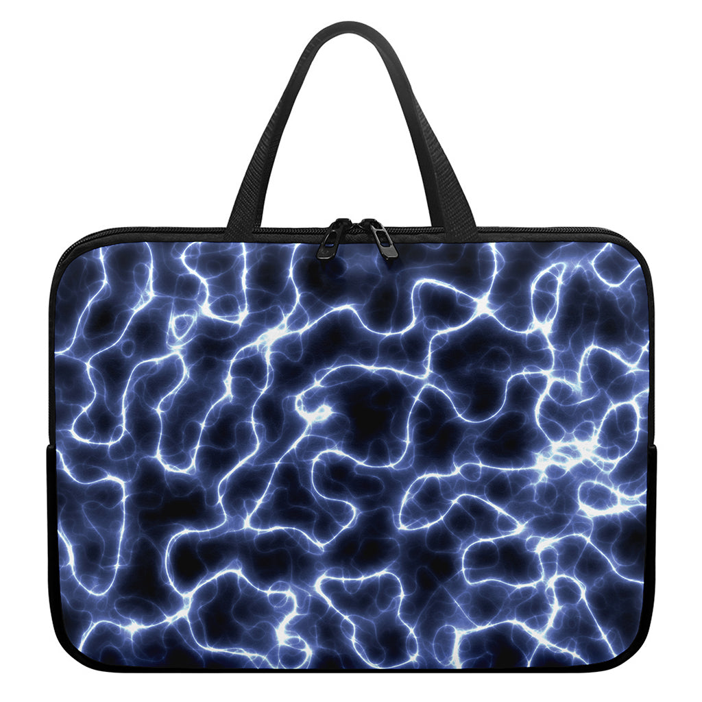 Lightning Chain Print Laptop Sleeve With Handle